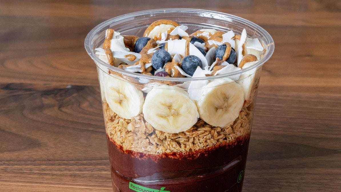 Almond A?a? Bowl (24 oz) from Twenty Two Juice Bar - The Garage Food Hall in Indianapolis, IN