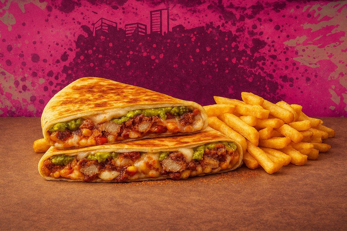 CHOLULA? RANCH CHICKEN QUESADILLA from Man vs Fries - Greenspoint Dr in Houston, TX
