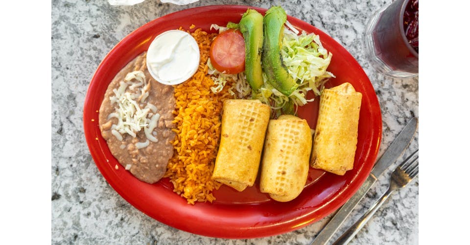 Chimichanga from Los Gemelos Mexican Restaurant in Madison, WI