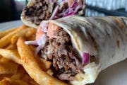 Beef Shawarma Wrap & Fries from Casablanca in Milwaukee, WI