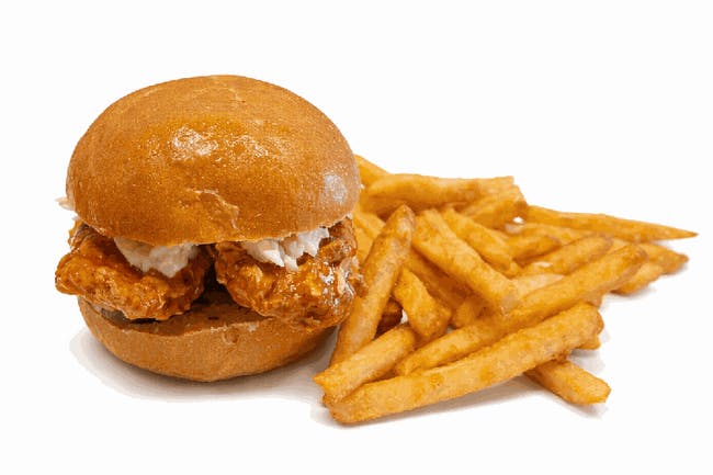 1 Chicken Tenders Sandwich W/Fries. from 25 Burgers in New Brunswick, NJ