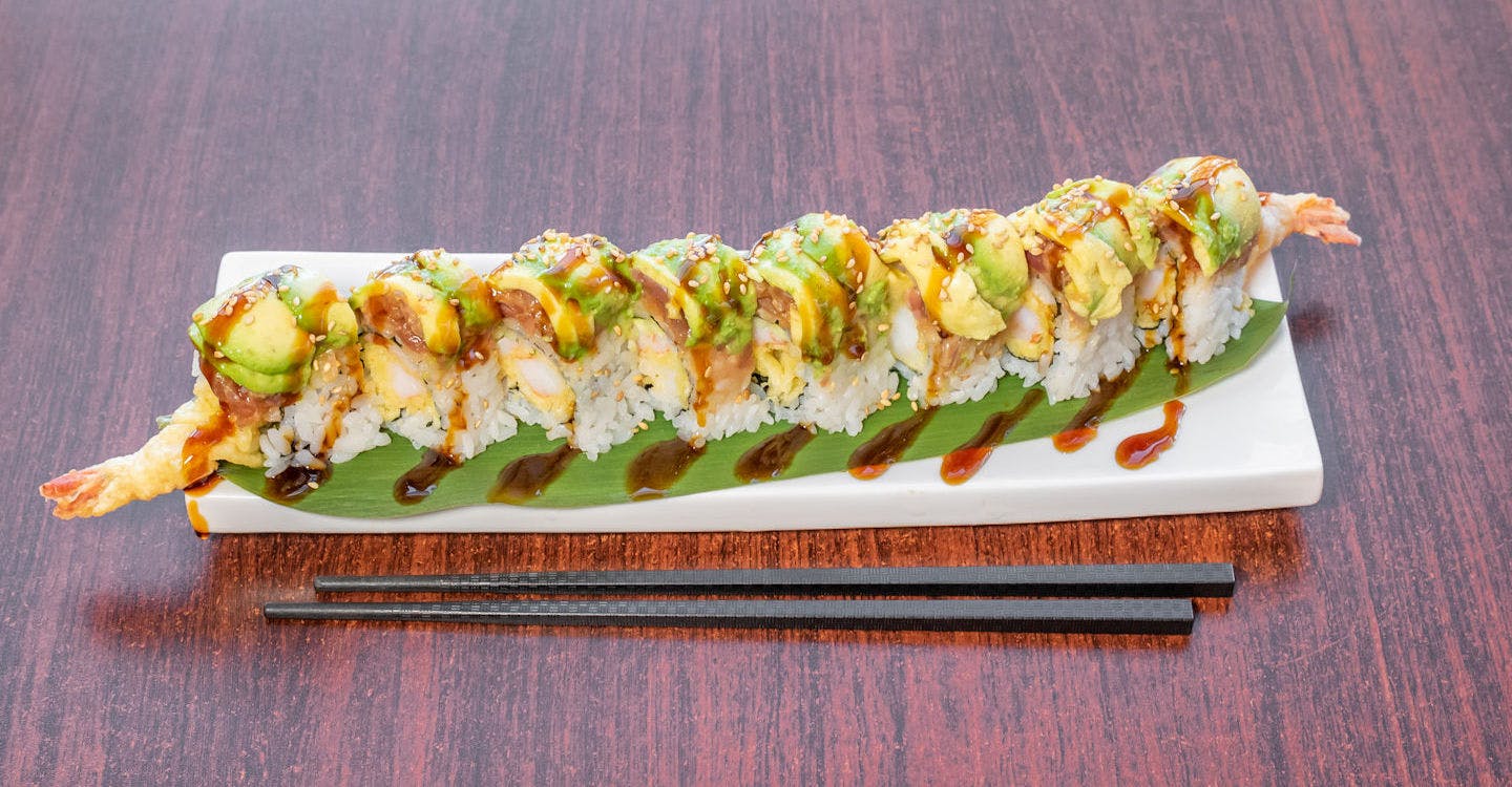 Green Monster Roll from Sakura Sushi in San Rafael, CA