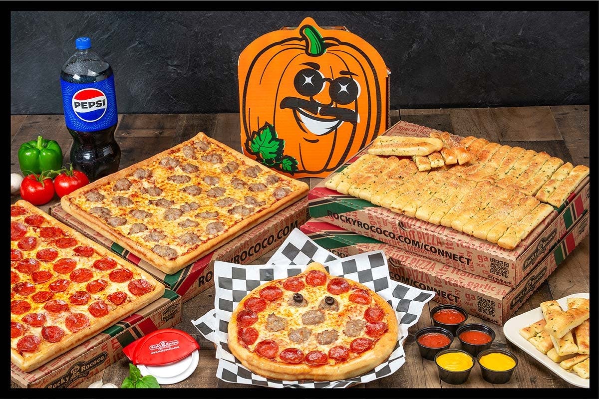 Halloween Party for 15-20 - Pumpkin Pizza from Rocky Rococo - Onalaska in Onalaska, WI