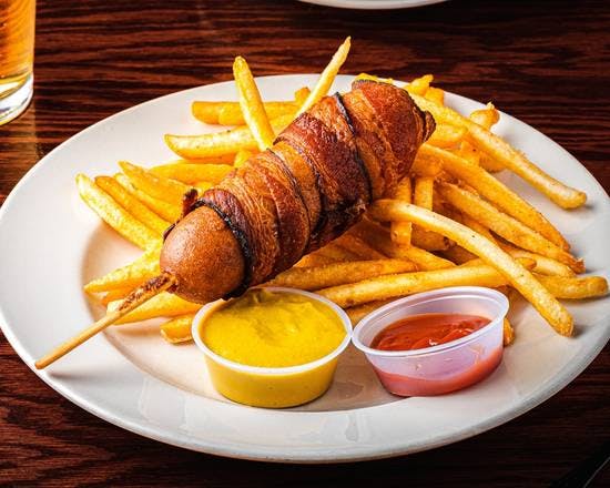 Bacon - Wrapped Corn Dog from Inga's Alpine Tavern in Denver, CO