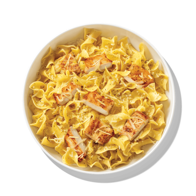 Buttery Parmesan Noodles with Chicken        -          &nbsp;38 grams of protein, 530 calories  from Noodles & Company - Wausau Town Center in Wausau, WI