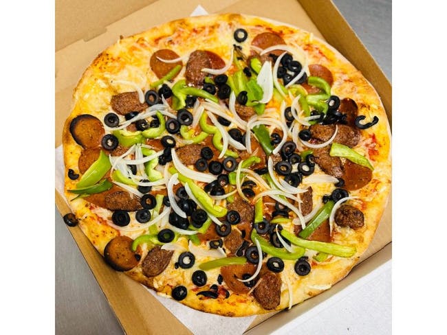 The Supremely Vegan Pizza from Rocco's NY Pizza and Pasta - Village Center Cir in Las Vegas, NV