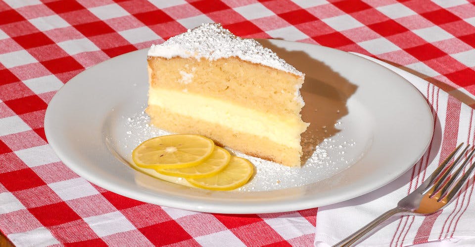 Lemon Cream Italian Cake from Luigi's in Madison, WI