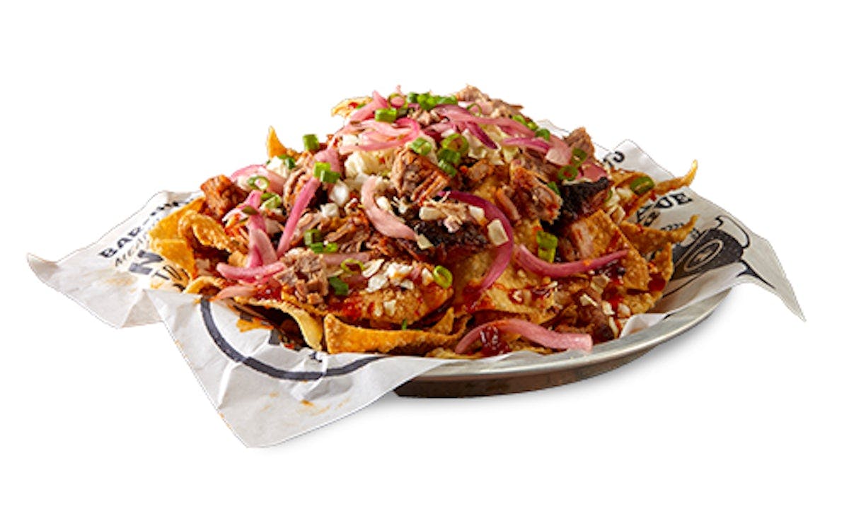 BBQ Pork Wonton Nachos from Famous Dave's - Cedar Falls in Cedar Falls, IA