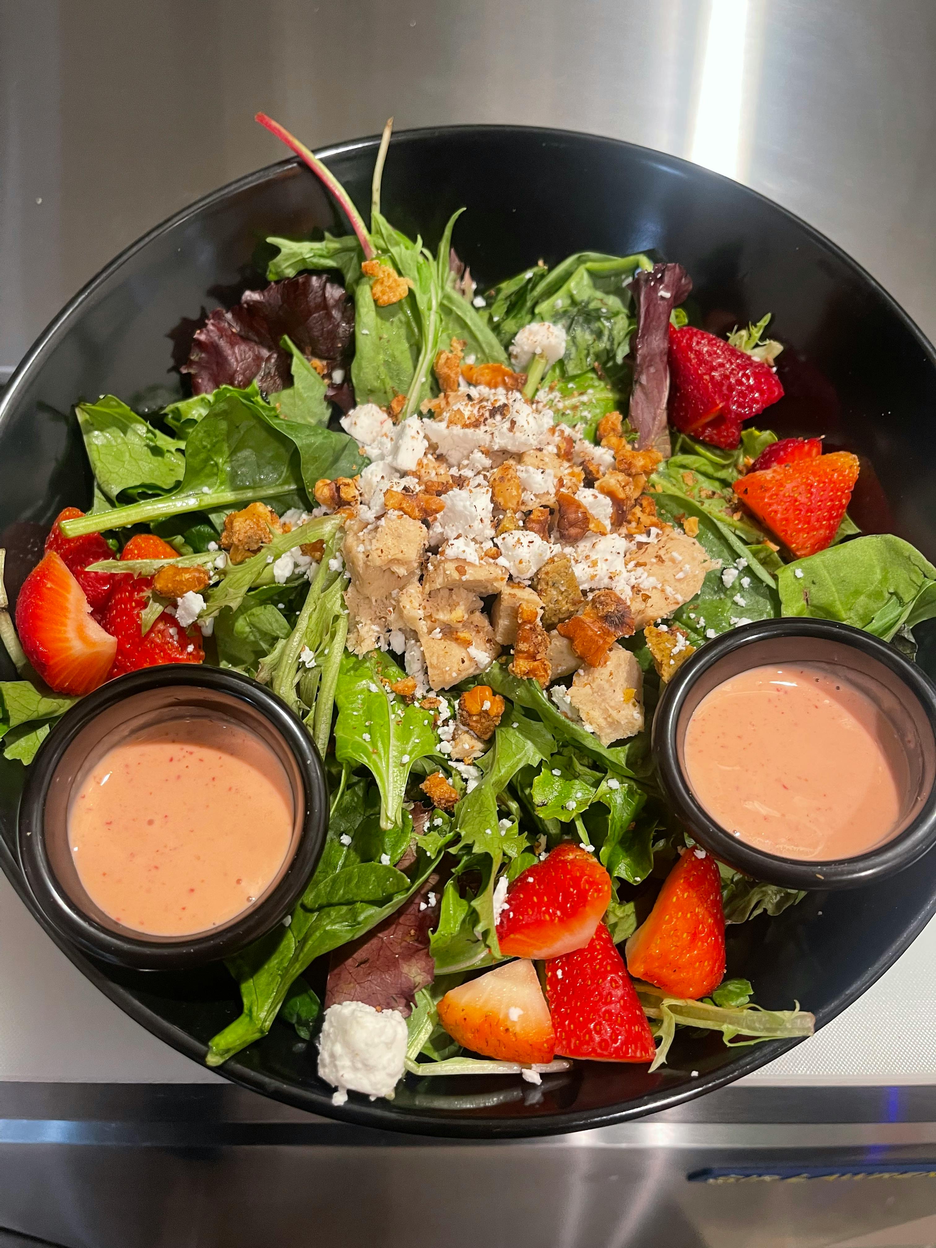 STRAWBERRY WALNUT SALAD from Justveggiez in Madison, WI