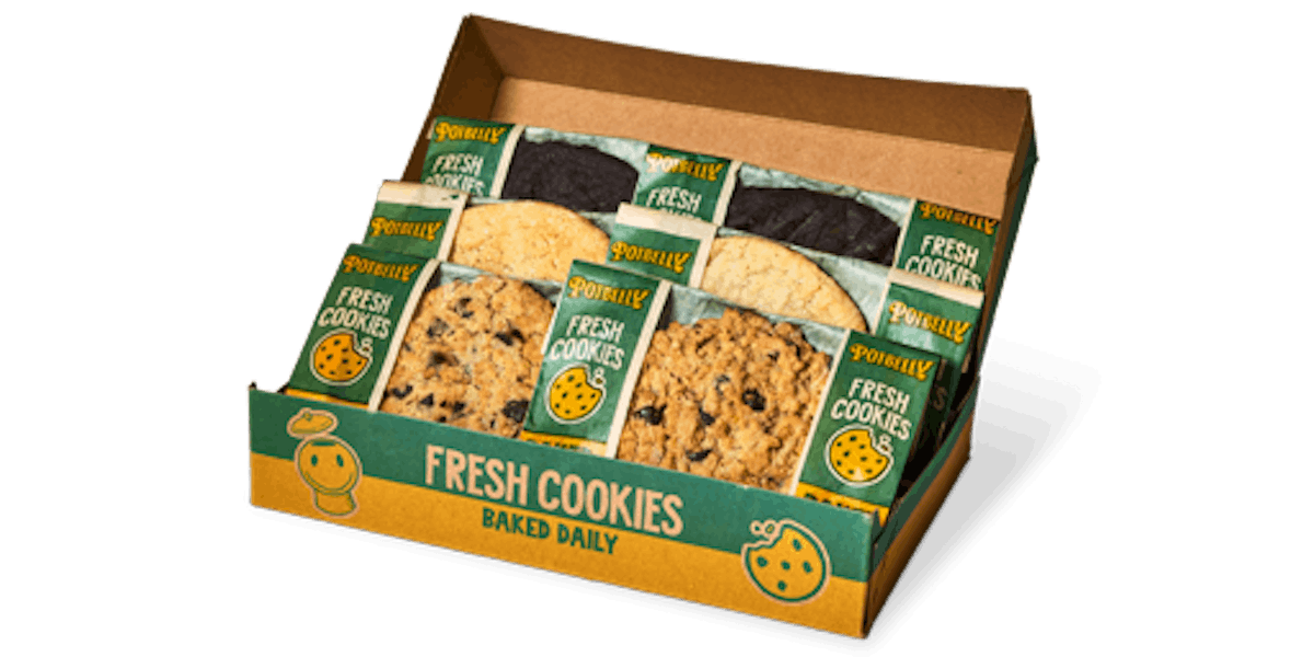 6-Pack Cookie Box - 6-Pack Cookie Box from Potbelly Sandwich Shop - Wheeling (143) in Wheeling, IL