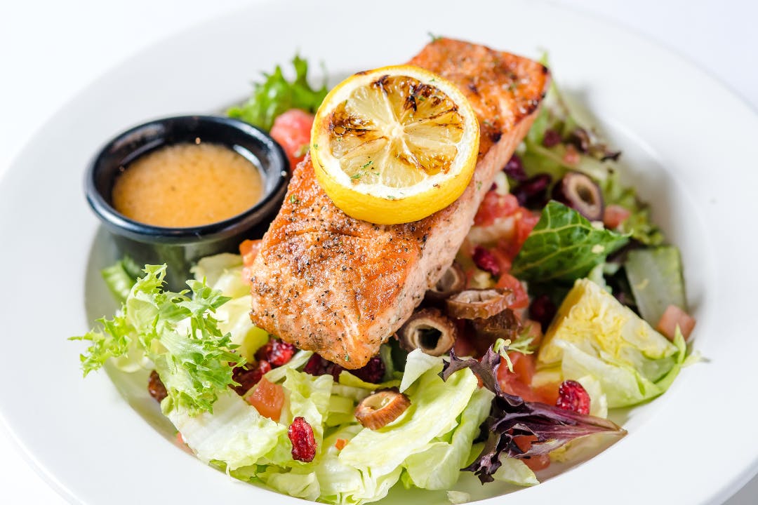 Salmon Salad from The All American Steakhouse & Sports Theater in Parkville, MD