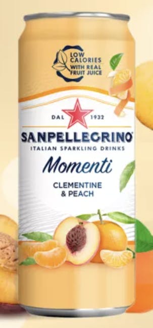 Momenti Clementine & Peach San Pellegrino from Cafe Buenos Aires - 10th St in Berkeley, CA