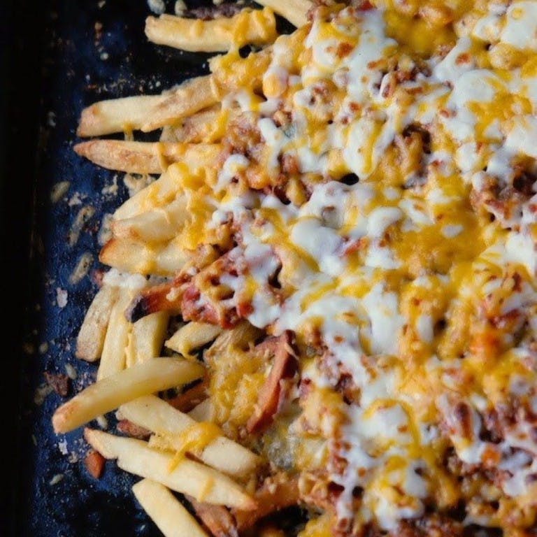 Loaded French Fries from Jo Jo's New York Style Pizza in Hollywood, FL