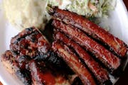 Ribs Baby Rack Pork & White Meat Grilled Chicken*** from All American BBQ in West Hills, CA