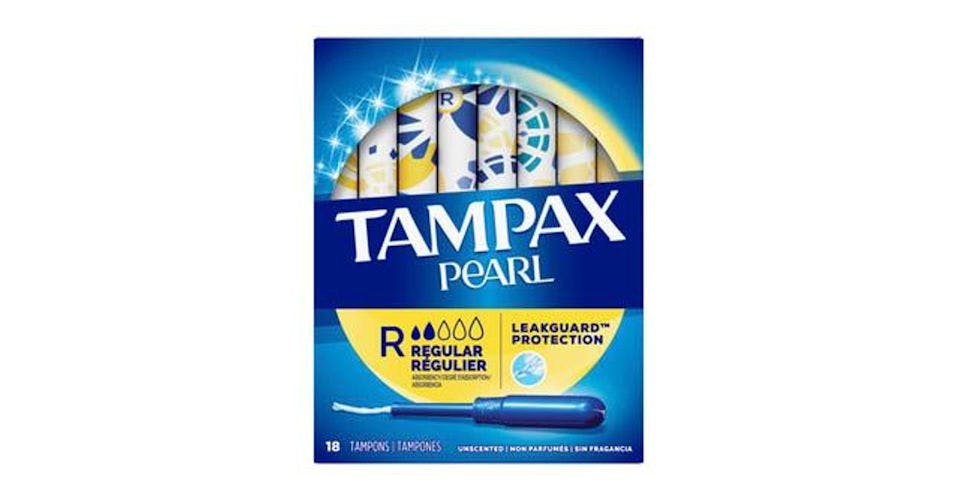 TAMPAX Pearl, Regular, Plastic Tampons, Unscented (18 ct) from CVS - Iowa St in Lawrence, KS