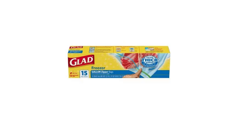 Glad Freezer Zipper Bags, Gallon Size, 15 Count from Ultimart - W Johnson St. in Fond du Lac, WI