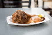 Lamb Shank Plate from Gyro Palace - Walker's Point in Milwaukee, WI