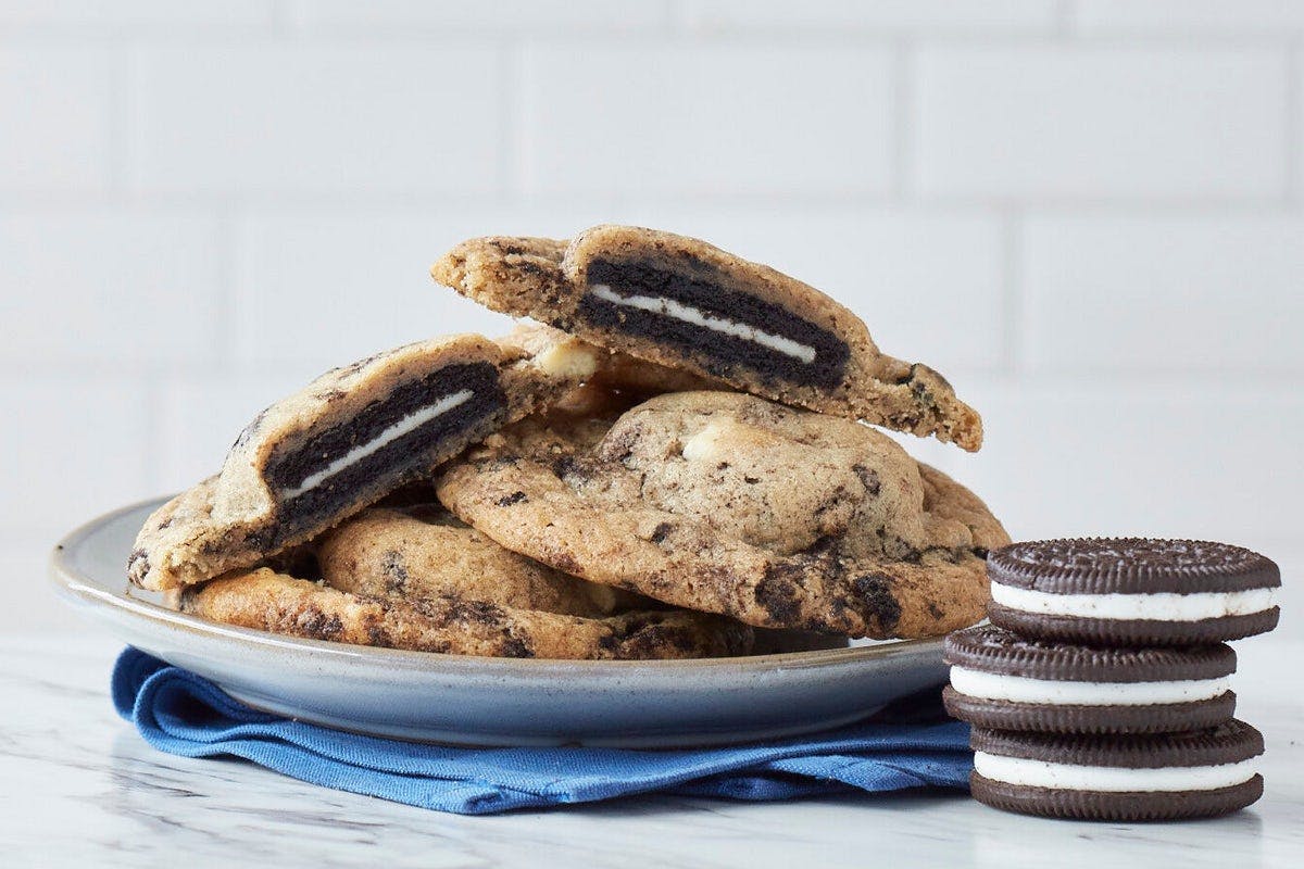 Cookies & Cream Stuffed Cookie made with Oreo? Cookie from Great American Cookies - Turner Hill Rd in Stonecrest, GA