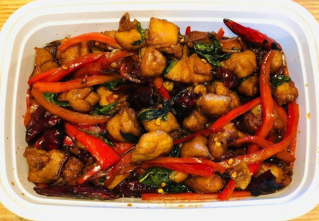 Three-Cup Chicken from Tavernakaya in Madison, WI