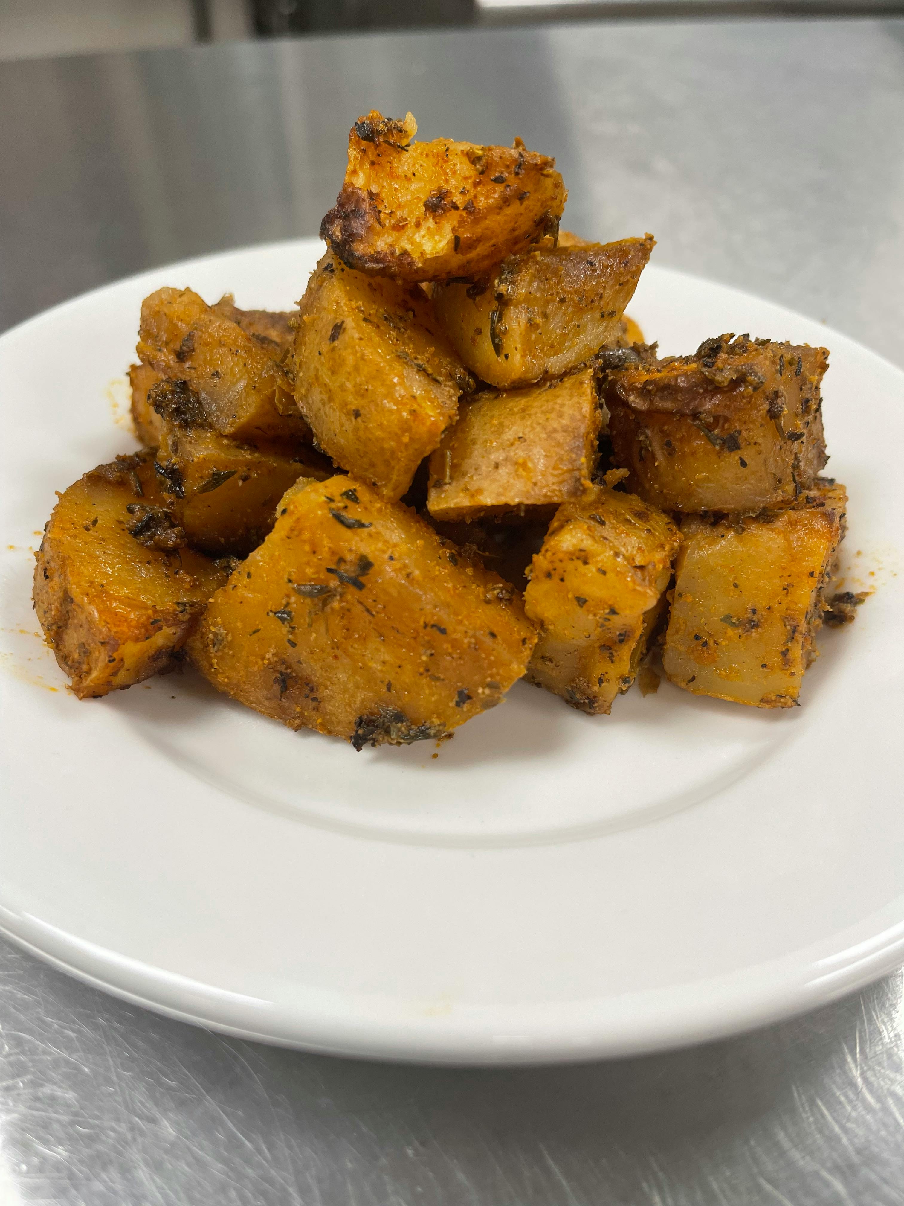 Roasted Potatoes (GF) from Justveggiez in Madison, WI