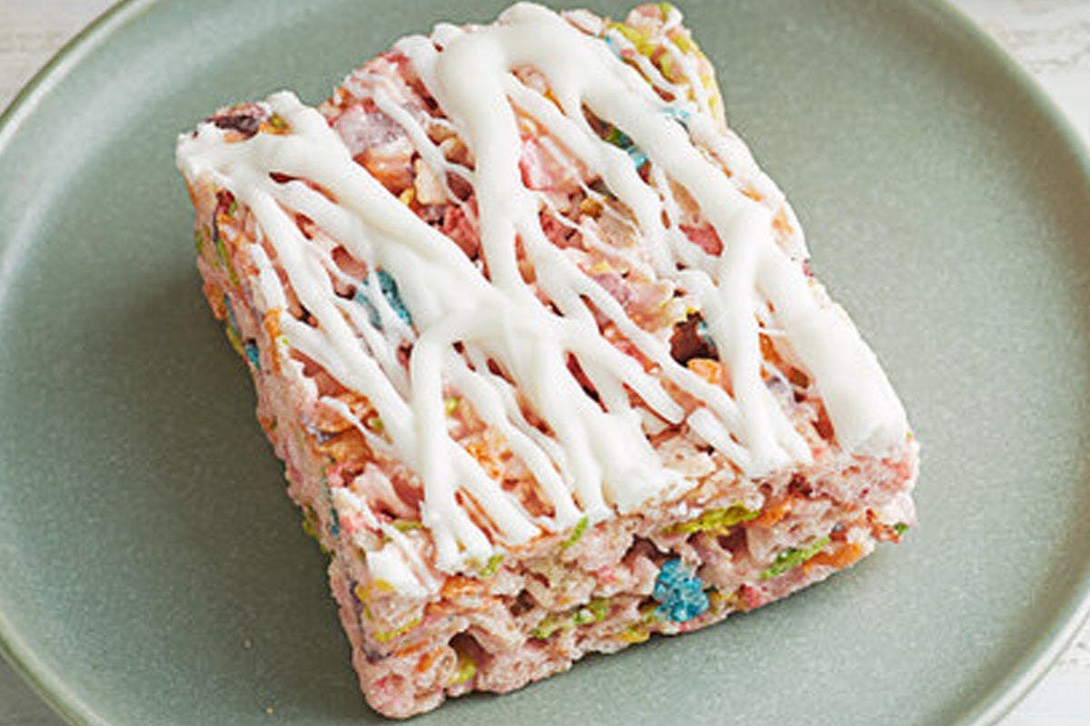 Unicorn Marshmallow Crispy Bar from Pie Five Pizza in Irving, TX