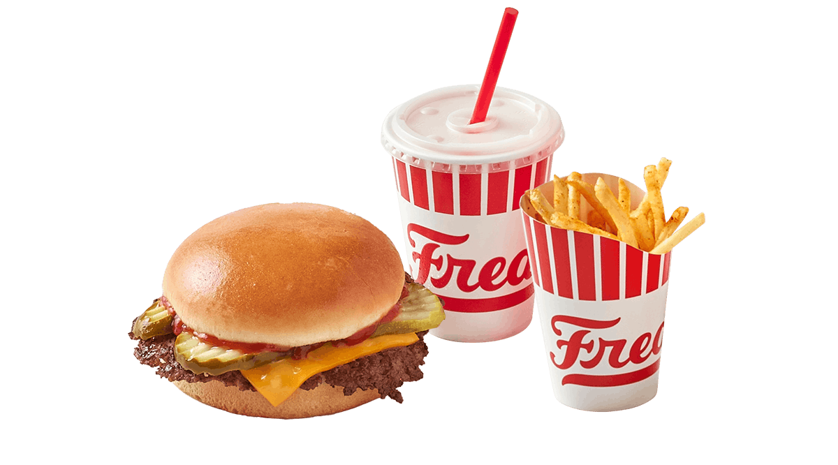 Kid's Steakburger with Cheese Combo - KID'S CHEESEBURGER from Freddy's Frozen Custard and Steakburgers - McCall Rd in Manhattan, KS