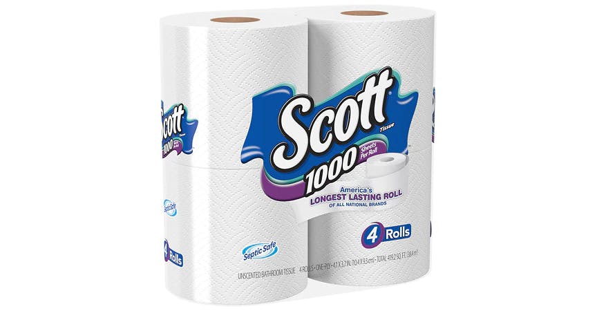 Scott 1000 Sheets Per Roll Toilet Paper (4 ea) from Walgreens - Bluemont Ave in Manhattan, KS