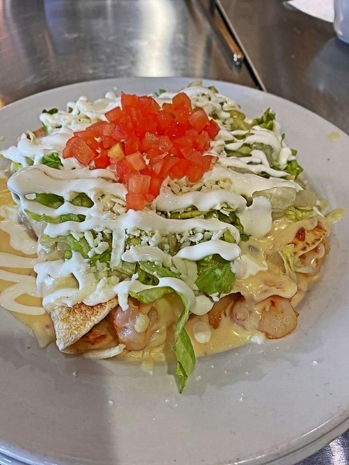 Shrimp Enchiladas from Silly Serrano Mexican Restaurant in Eau Claire, WI