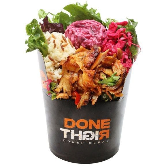 The Pink Sultan Bowl from DoneRight Doner Kebab in Hoboken, NJ