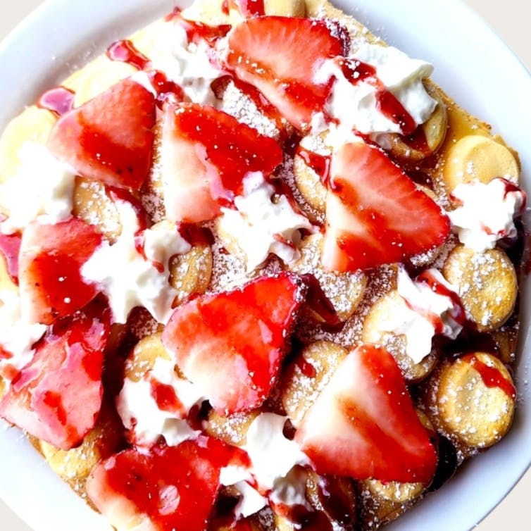 Strawberry cream Waffle from Sweet Haus in La Crosse, WI