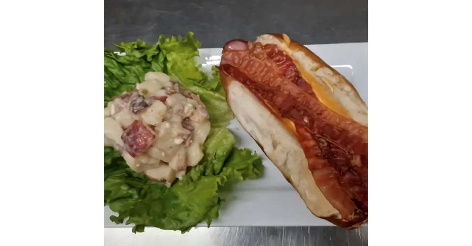 Beer Cheese & Bacon Frankfurter from 18 Hands Ale Haus in Fond du Lac, WI