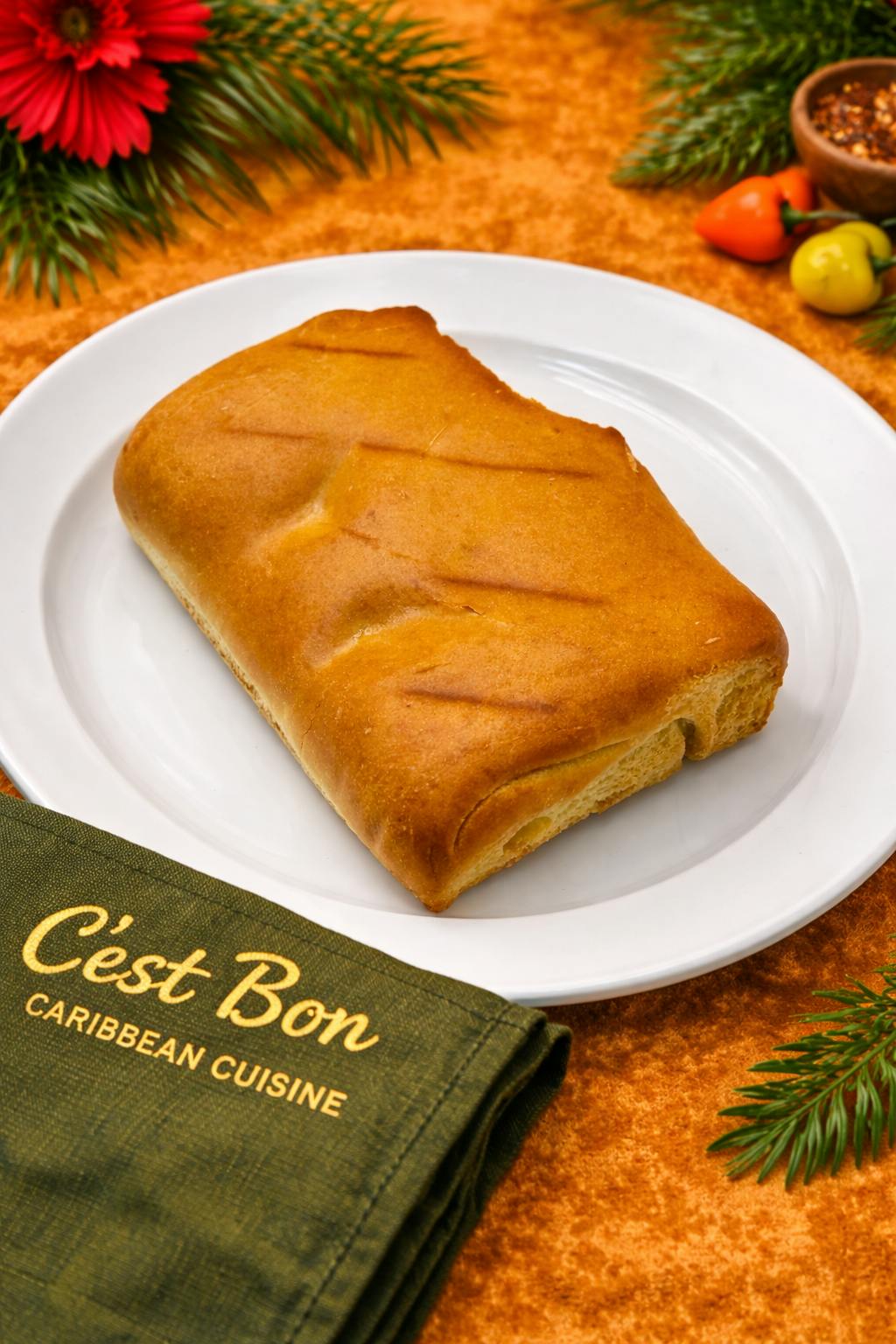 Coco Bread from C'est Bon Caribbean Creole Cuisine in Baytown, TX