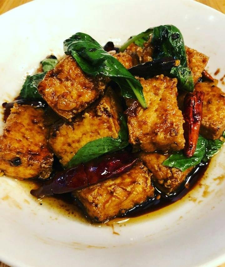 Three Cup Tofu from Tavernakaya in Madison, WI