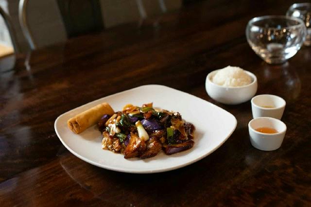 Ginger Garlic Eggplant from Evergreen Restaurant in Ann Arbor, MI