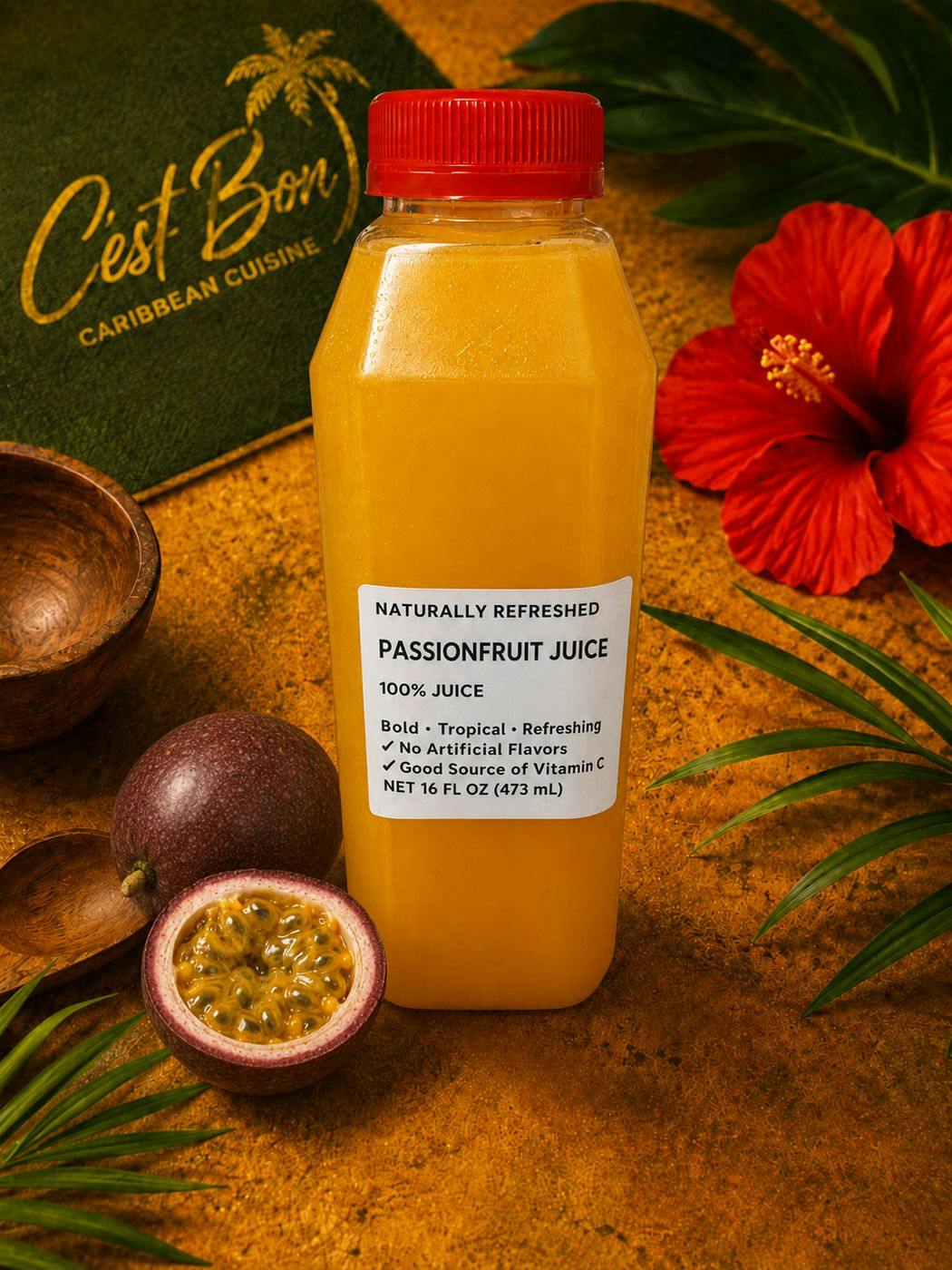 Passionfruit 16oz from C'est Bon Caribbean Creole Cuisine in Baytown, TX