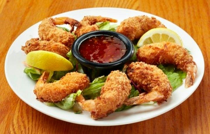 Mediterranean Coconut Shrimp from Palm Palace Restaurant in Ann Arbor, MI