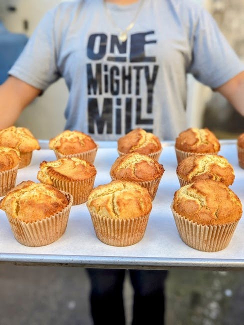 Tuesday Stone-Milled Corn Muffins (Tuesday only!) from One Mighty Mill Cafe - Exchange St in Lynn, MA