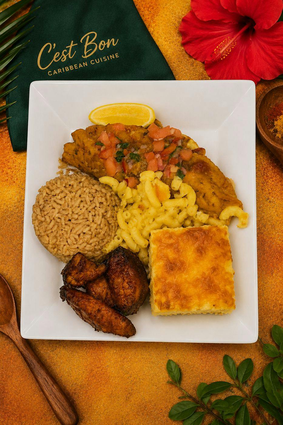 Fillet Snapper Plate from C'est Bon Caribbean Creole Cuisine in Baytown, TX