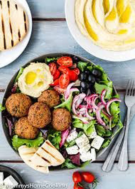 Falafel Platter w/Side Salad from King's Pizza & Subs in Baltimore, MD