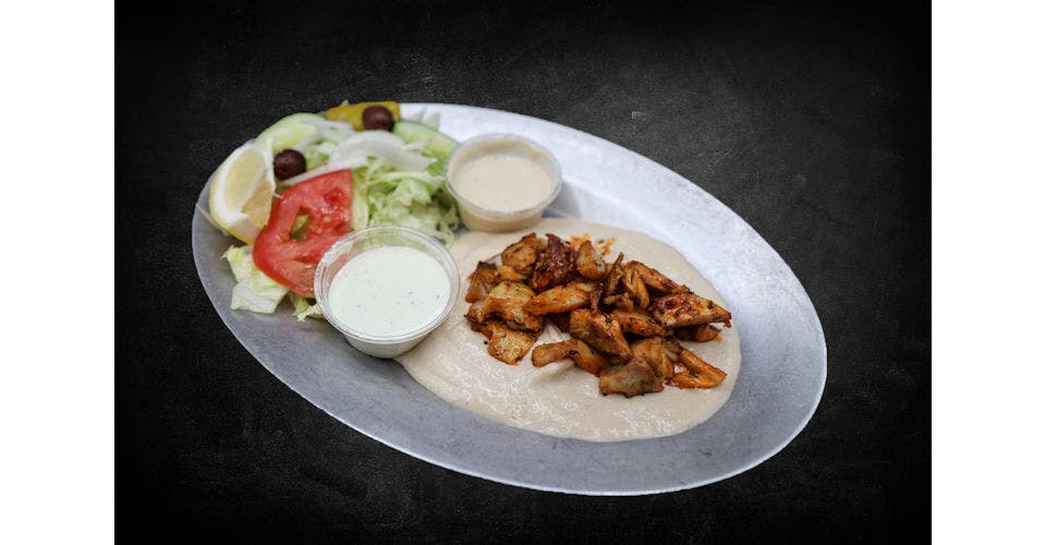 Chicken Shawarma Over Hummus from Shawarma Kebab in West Chester, PA