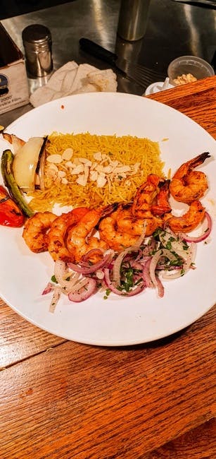 Shrimp Kabobs Plate from Mezze #1 in Conroe, TX