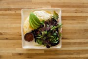 Chicken Avocado Omelette^ from The Great Egg Restaurant in Denton, TX