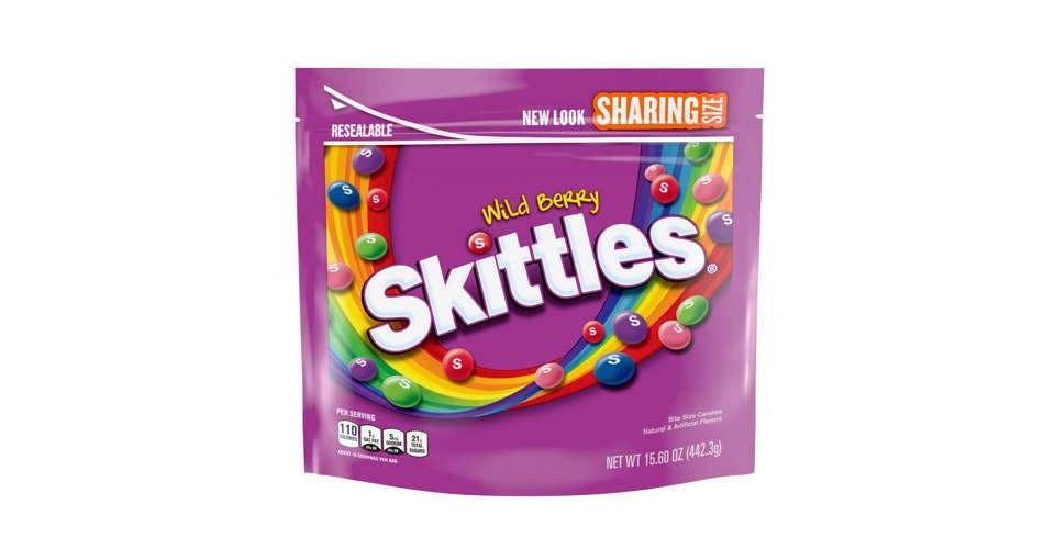 Skittles Wild Berry, Share Size from Popp's University BP in Manitowoc, WI