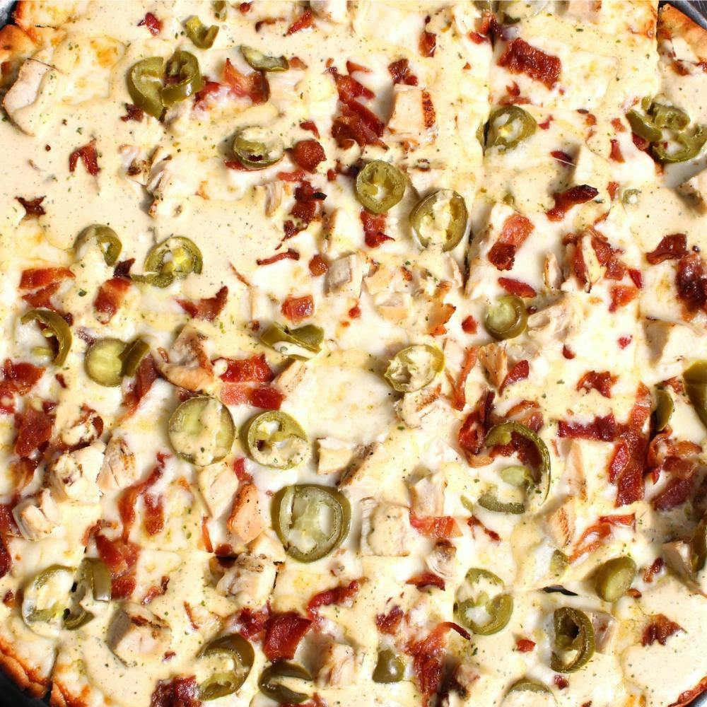 Jalapeno Chicken Pizza from Holidays Pub & Grill in Appleton, WI