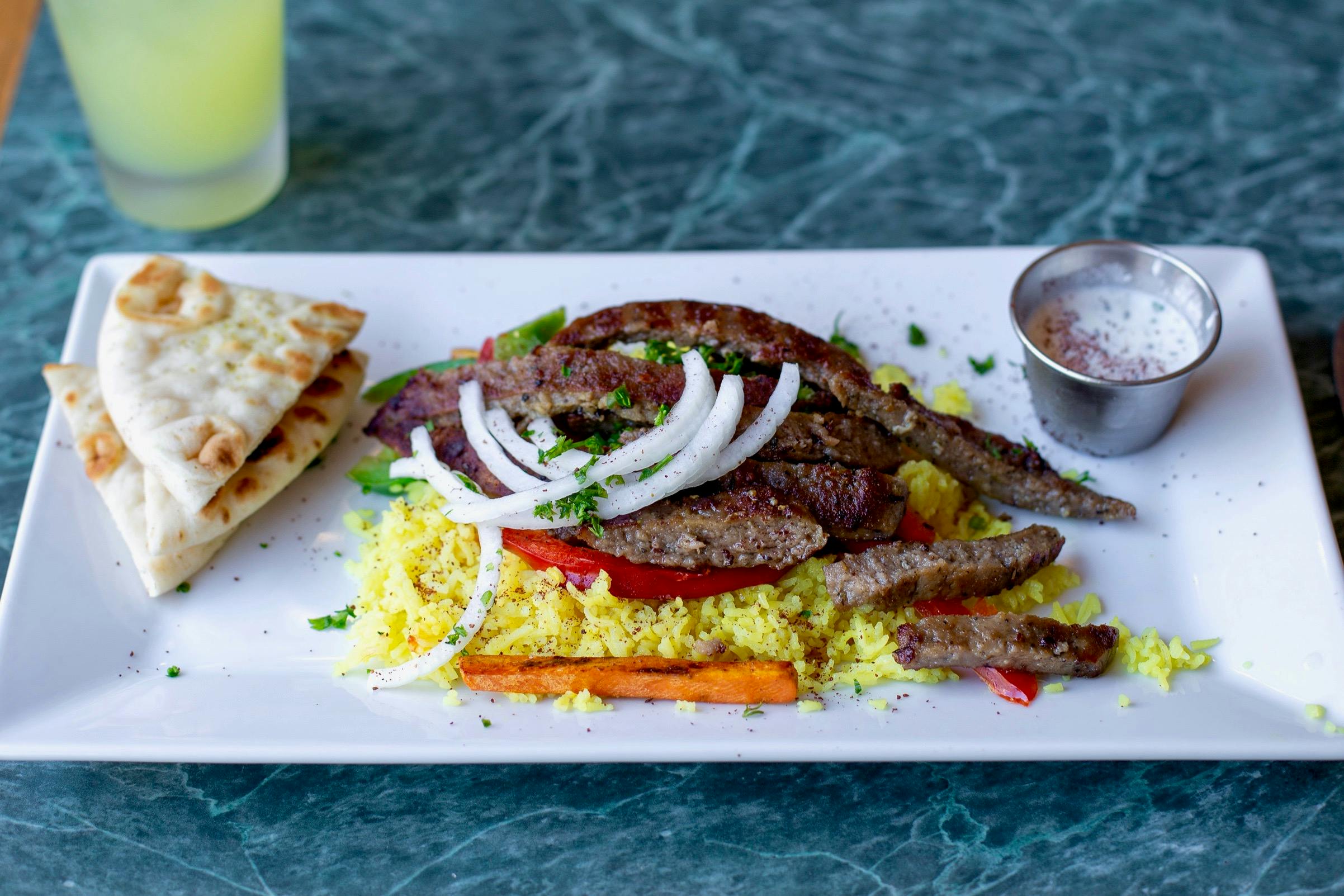 Aladdin's Gyro Platter from Aladdin Cafe in Lawrence, KS