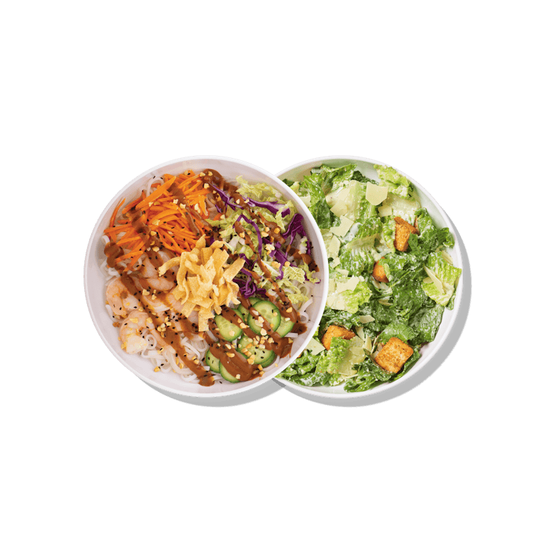Crispy Spring Roll Shrimp Bowl Duo from Noodles & Company - Verona in Verona, WI