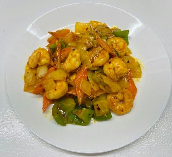 Curry Shrimp from Happy Wok - Elmwood Ave in Middleton, WI