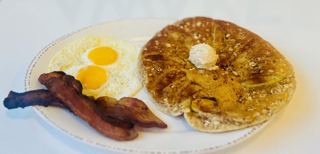 Apple Cinn Cake Combo. from The Great Egg Restaurant in Denton, TX