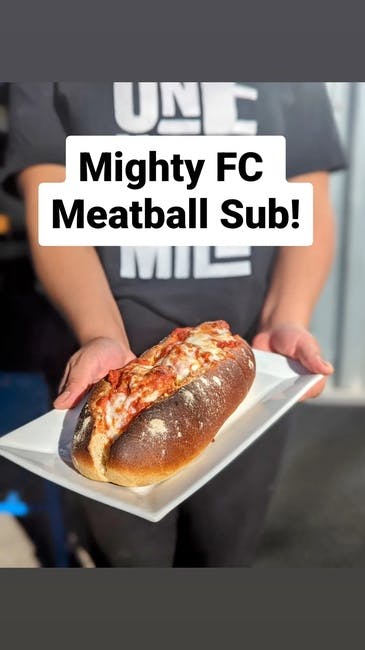 Mighty FC Meatball Sub (Mon and Tues only) from One Mighty Mill Cafe - Exchange St in Lynn, MA