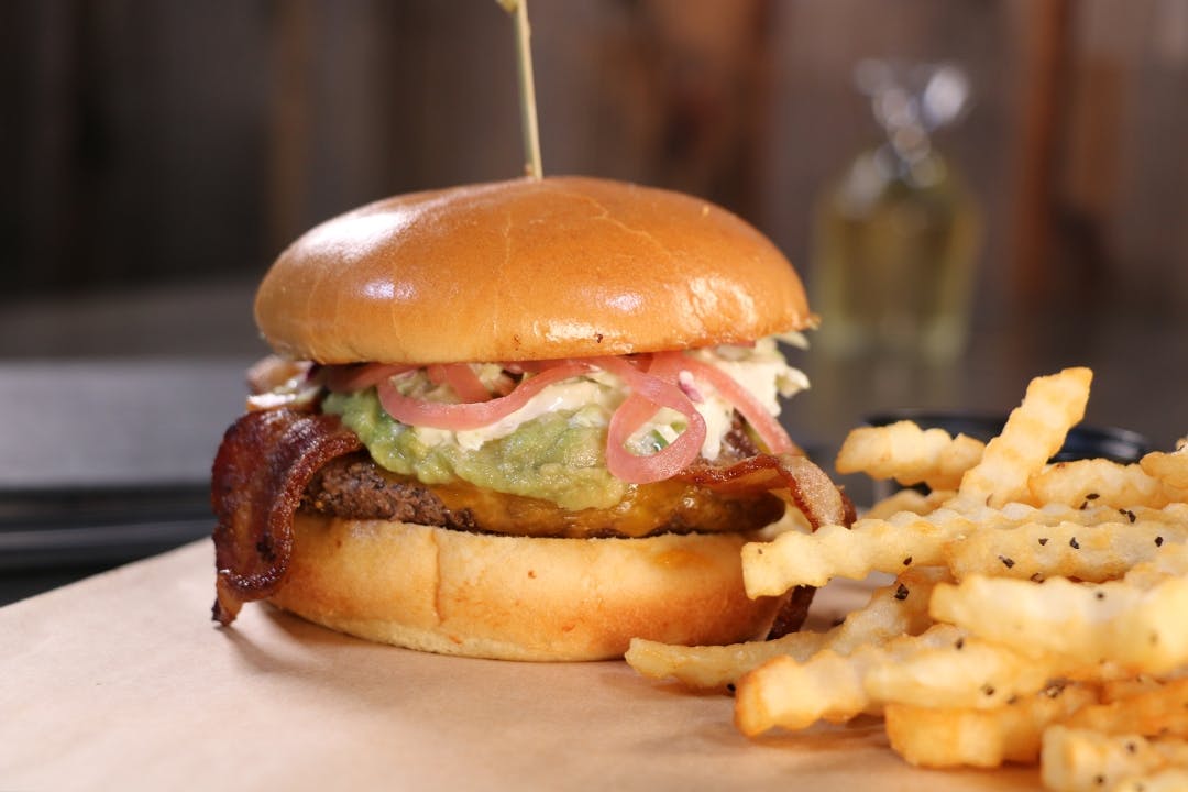 Avocado Burger 6oz - Tater Tots from The Brass Tap - Main Street in Cedar Falls, IA